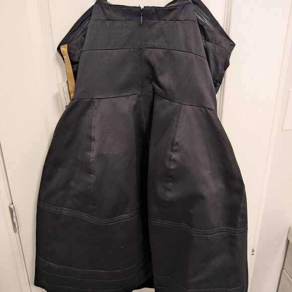 Black Satin Strapless Dress (Never Worn) - Picture 4 of 9